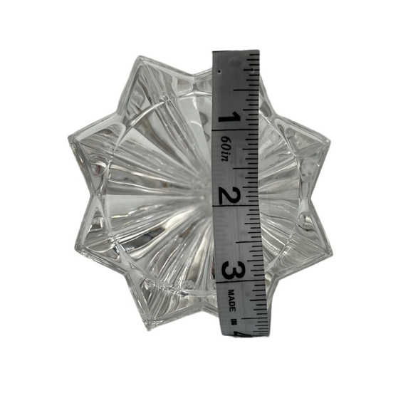 Angle Clear Glass Winged Decorative Holiday Candleholder - Picture 8 of 8